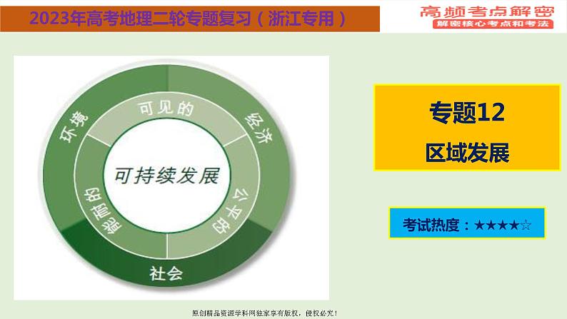 专题12+区域发展（课件）——【高考二轮复习】2023年高考地理全面复习汇编（浙江专用）01