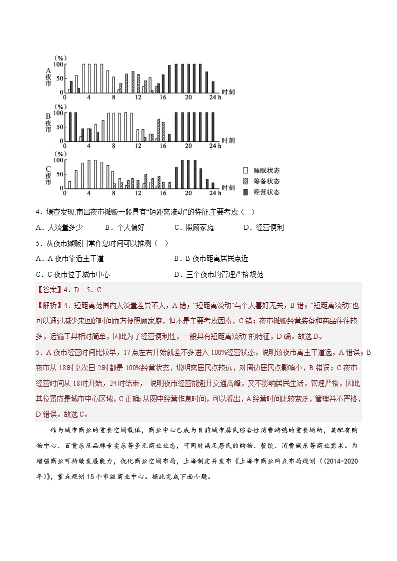 【高考二轮复习】2023年高考地理典型题汇编——12服务业（原卷版+解析版）02