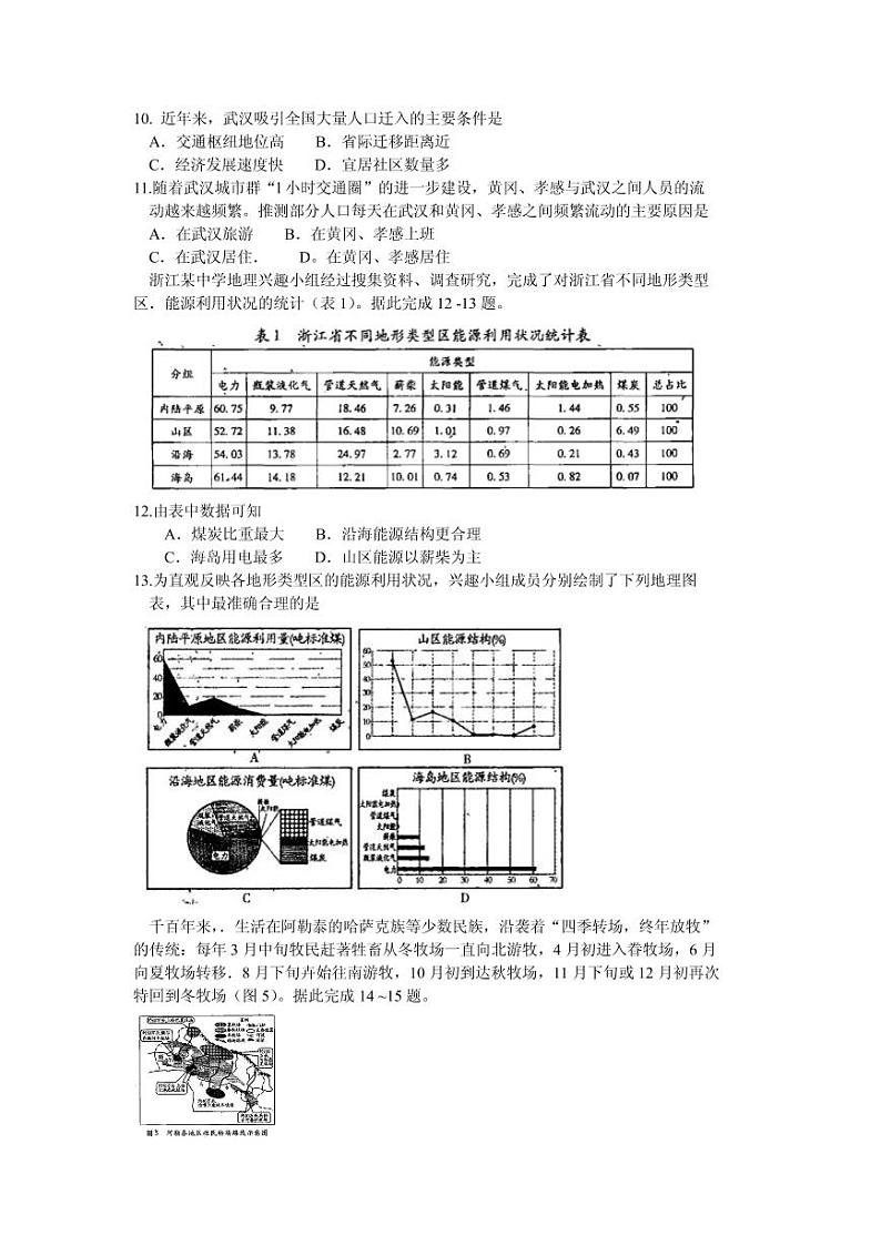 2020届山东省潍坊市高三下学期高考模拟考试（一模）地理试题 PDF版03