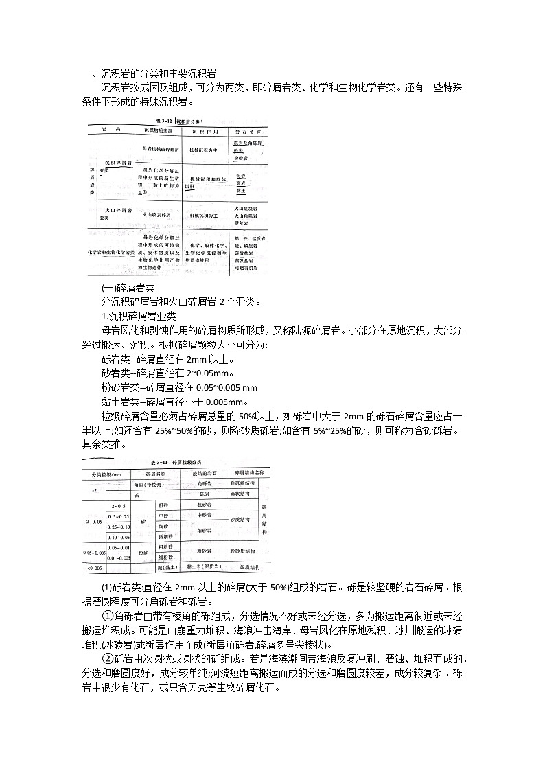 04 沉积岩的分类与主要沉积岩-备战高考地理之探讨大学地理知识第1页