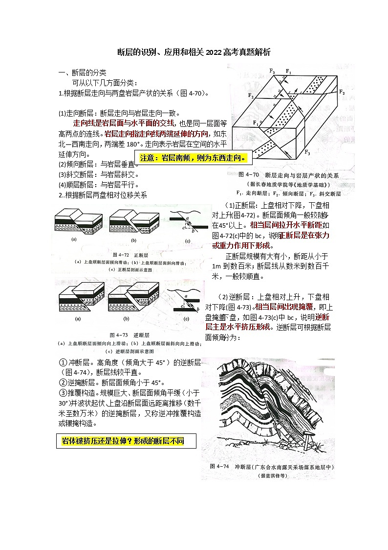 12 断层的识别、应用和相关-备战高考地理之探讨大学地理知识第1页