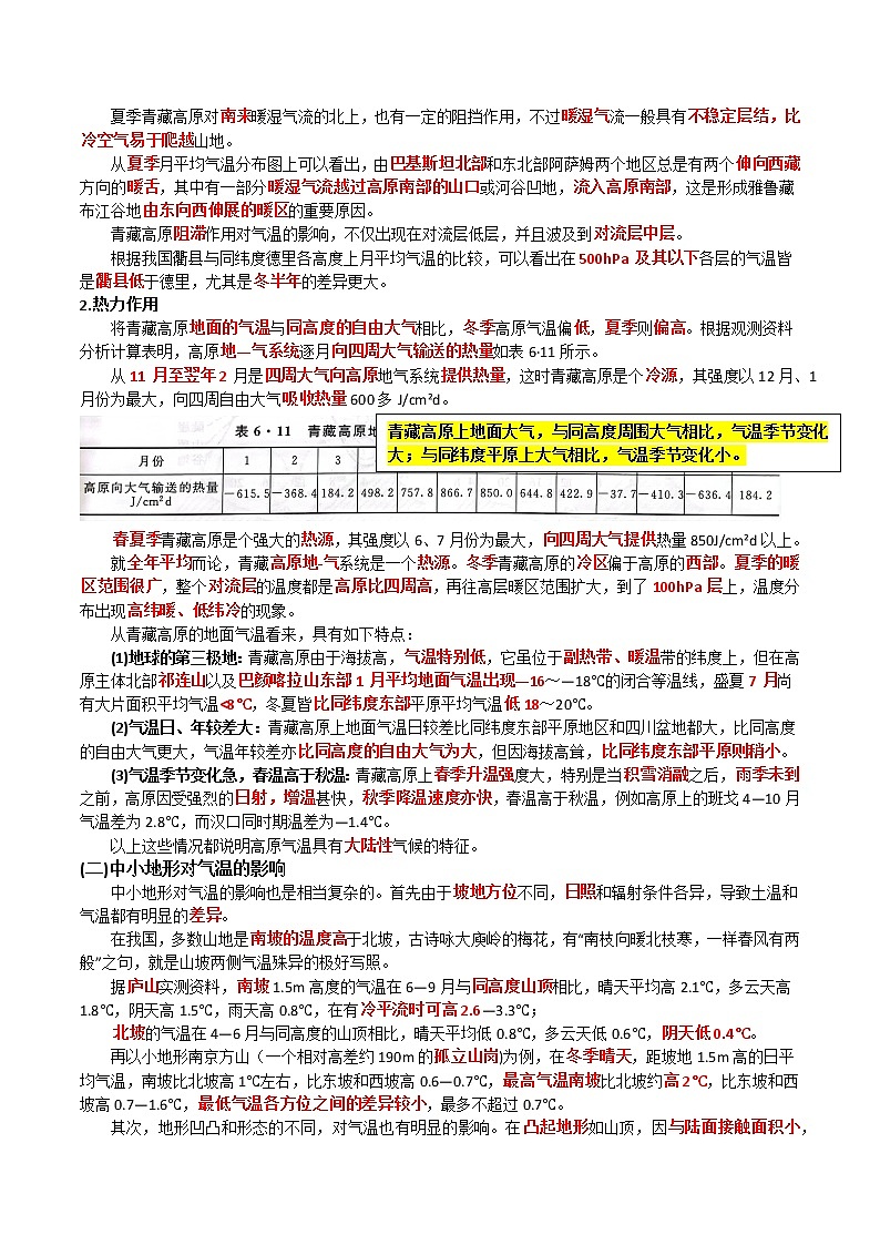 14地形和下垫面对气候的影响～结合相关高考真题-备战高考地理之探讨大学地理知识第2页