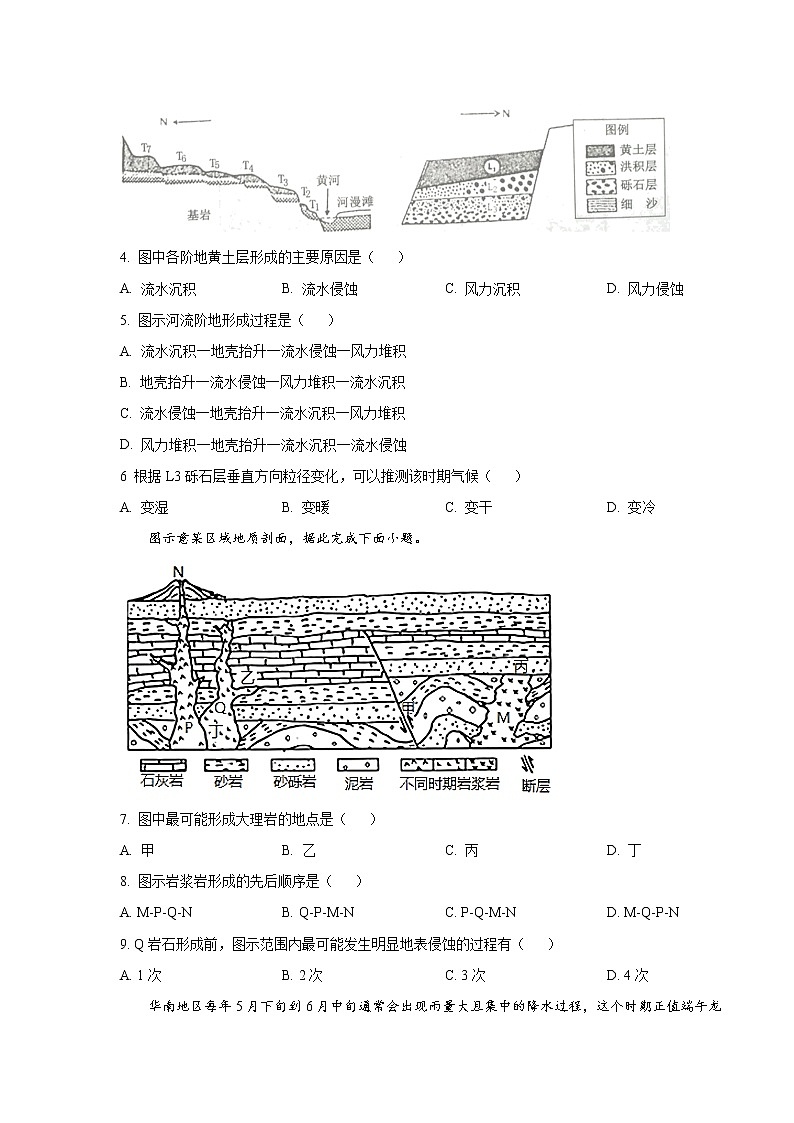 2021-2022学年江苏省南通市如皋市高二下学期期末教学质量调研地理试题（Word版）02