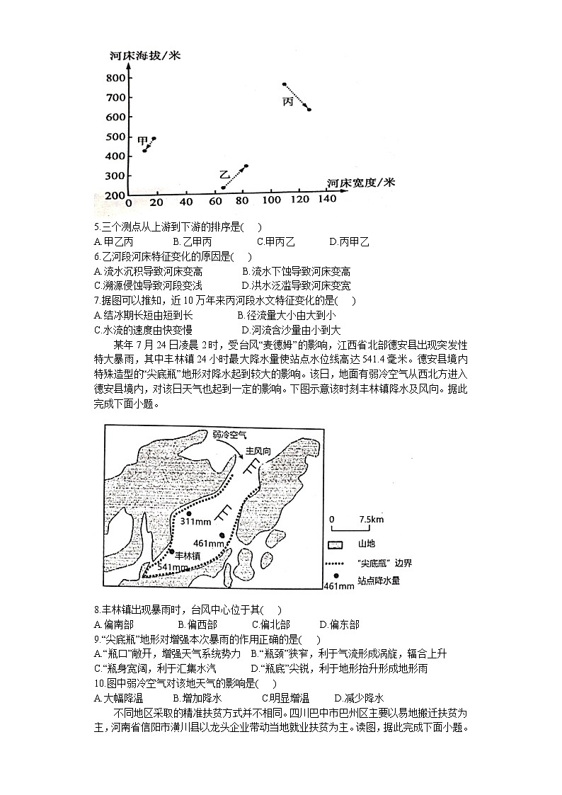 2022-2023学年湖南省衡阳县高二上学期期末考试地理试题（word案）02