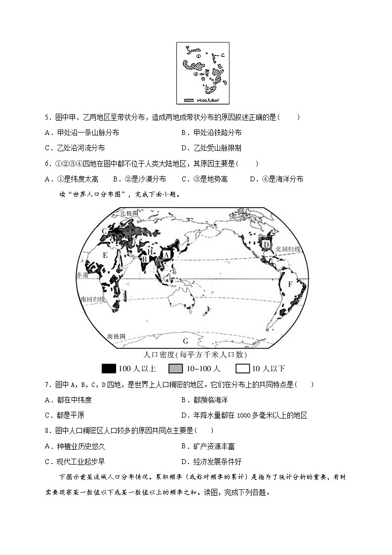 1.1 人口分布 同步课件+教学设计+视频素材+课时训练02