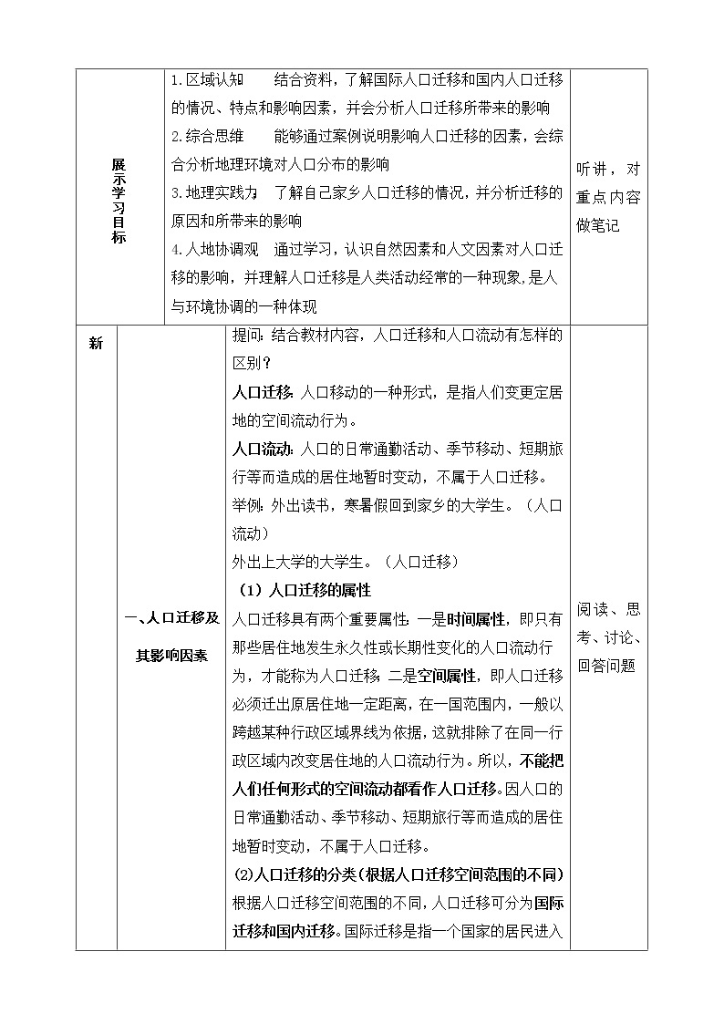 1.2 人口迁移 同步课件+教学设计+视频素材+课时训练02