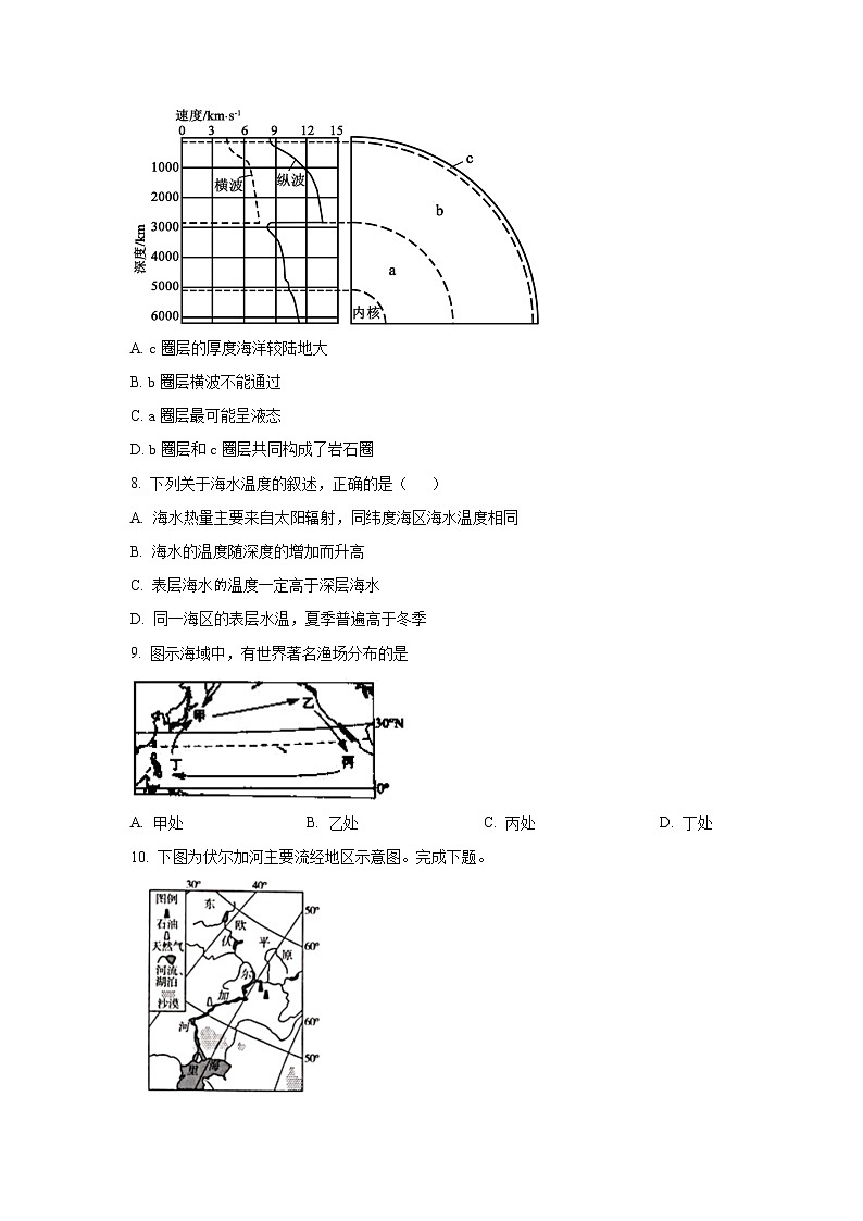 2022-2023学年湖南省郴州市教研联盟高一上学期期末联考地理试卷（解析版）03
