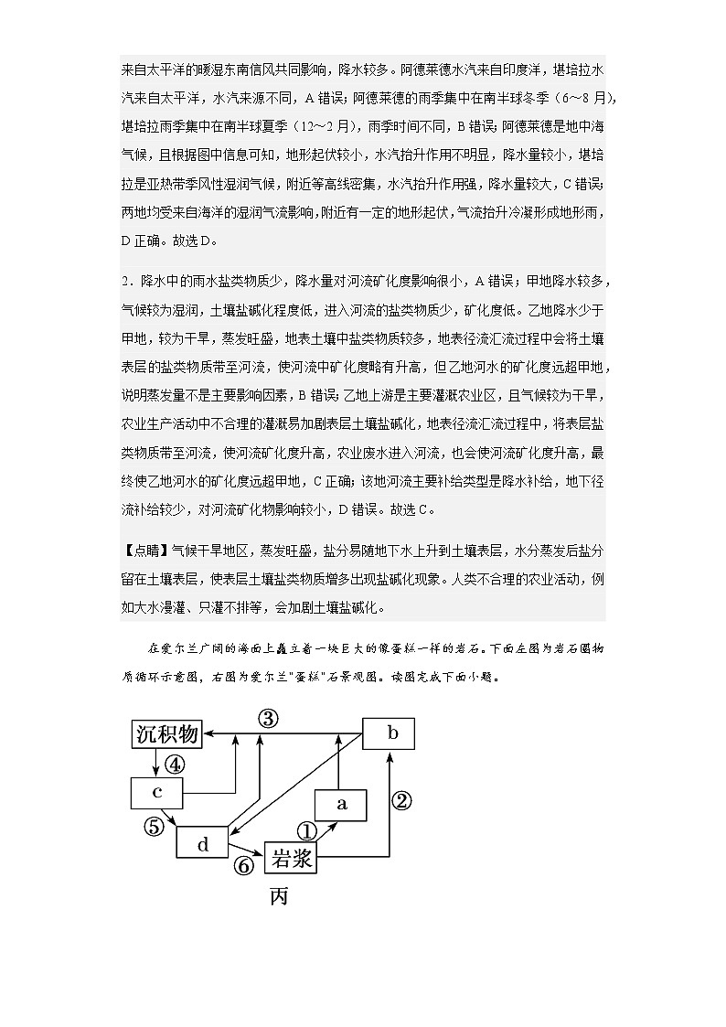 2022-2023学年江西省赣州市兴国中学高三上学期期末复习（一）地理试题含解析02