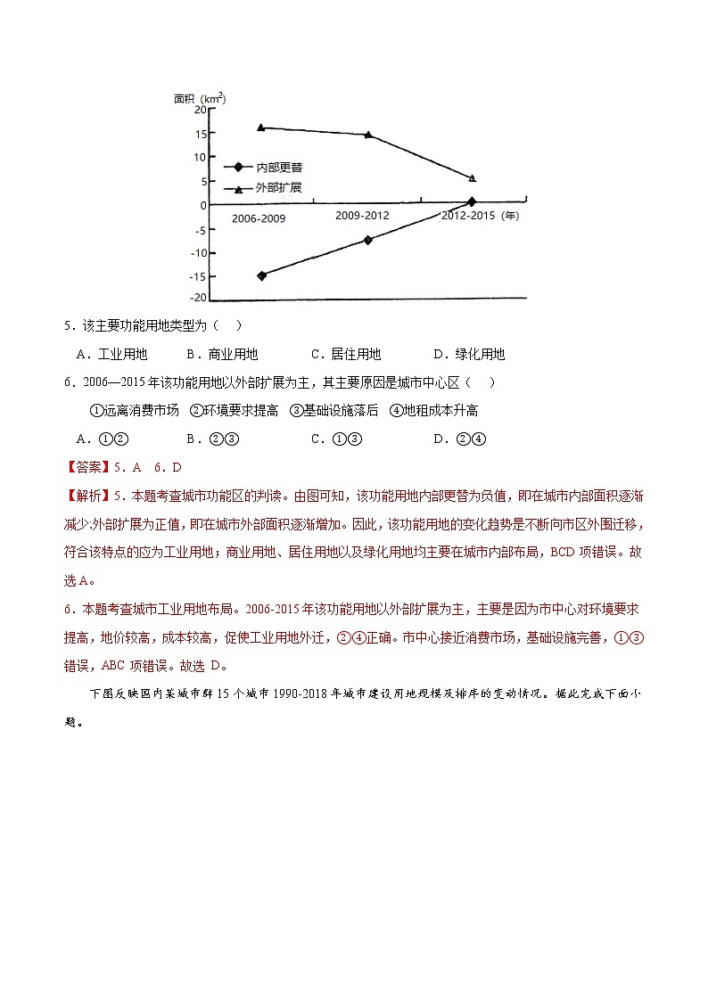 考点01 乡村和城镇空间结构-高考地理一轮复习小题多维练03
