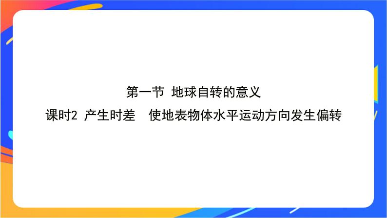 1.1.2产生时差  使地表物体水平运动方向发生偏转  课件01