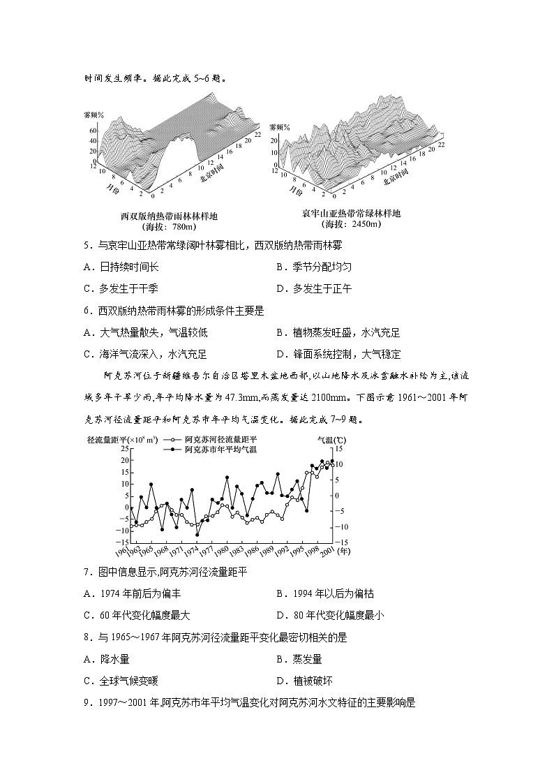 2023江苏省南京市中华中学、南京师范大学附属中学江宁分校等2校一模高三地理试题第2页