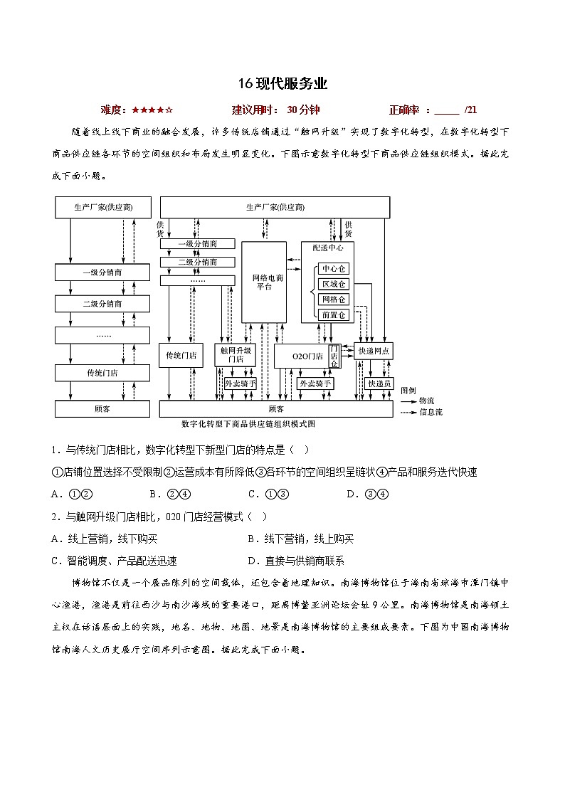16现代服务业 （原卷版）第1页