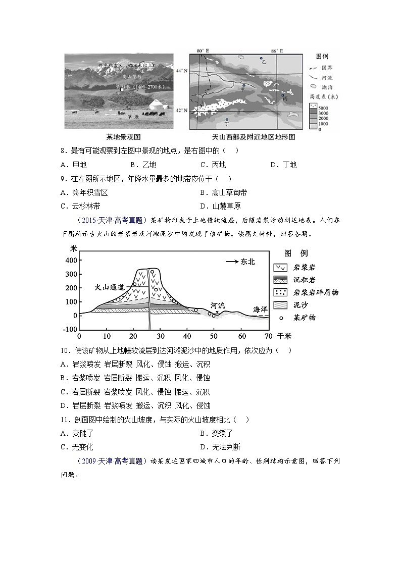 卷05——【备考2023】高考地理真题重组卷（天津专用）（含解析）03