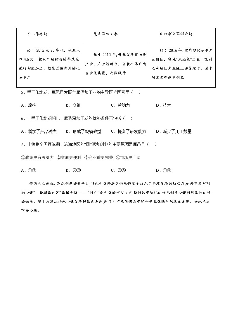 3.2 工业的区位选择（同步练习）-高一地理同步备课系列（鲁教版2019必修第二册）02