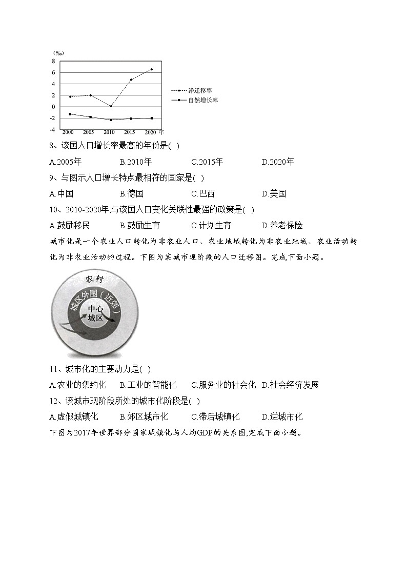 河北省邯郸市鸡泽县第一中学2022-2023学年高一下学期第一次月考地理试卷（含答案）第3页