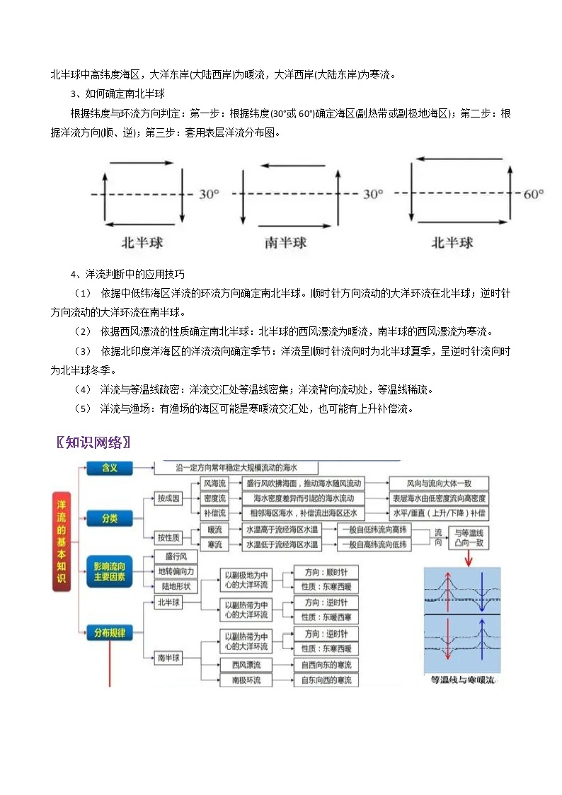 第3-4题：洋流-备战1月浙江选考地理真题面对面押题精讲练03