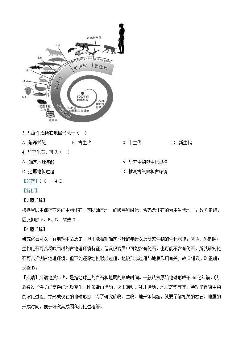 2023太原等五地朔州一中校等校高一下学期开学考试地理试题含解析02