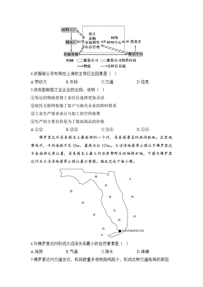 湖南省2022-2023学年高三地理下学期新高考模拟预热卷（Word版附解析）第2页