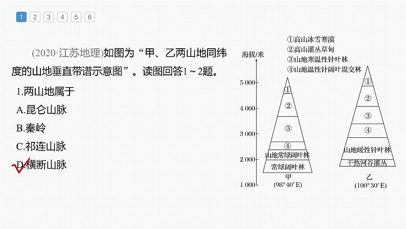 新人教版高考地理一轮复习课件  第1部分 第6章 第2讲 真题专练05