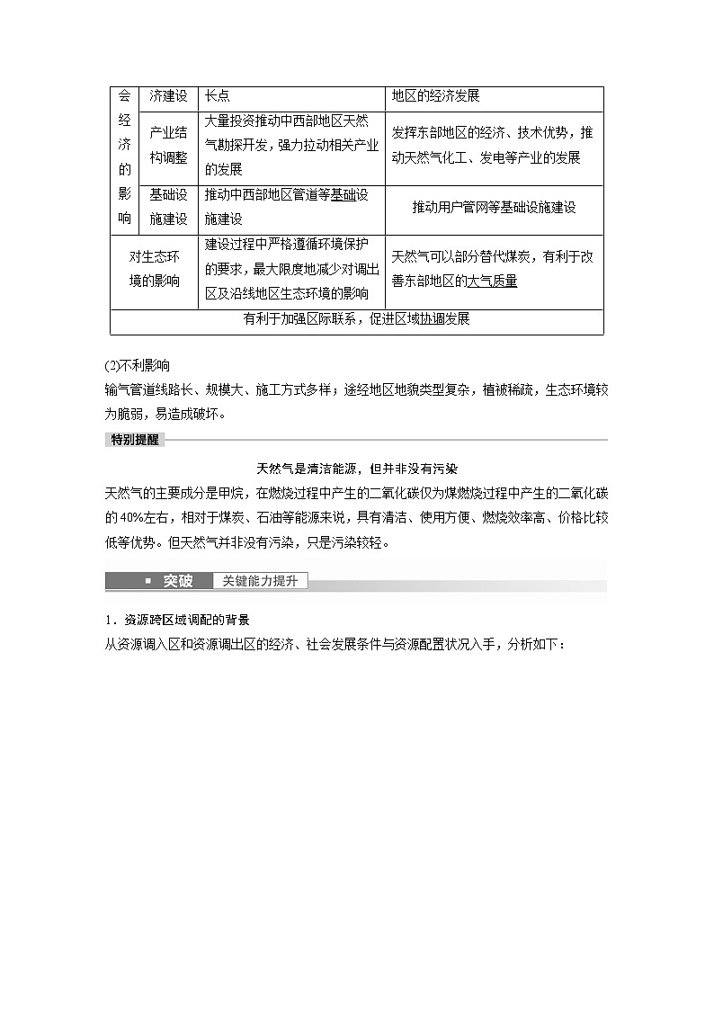 新人教版高考地理一轮复习讲义  第3部分 第4章 课时71　资源跨区域调配第3页