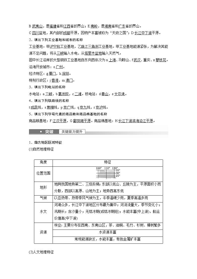 新人教版高考地理一轮复习讲义  第5部分 第2章 第2讲 课时94　南方地区02