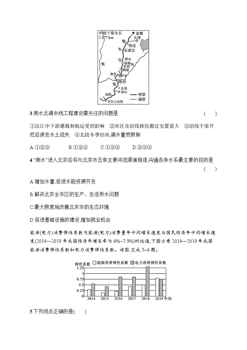人教版高中地理选择性必修3第二章资源安全与国家安全第二章测评习题含答案第2页