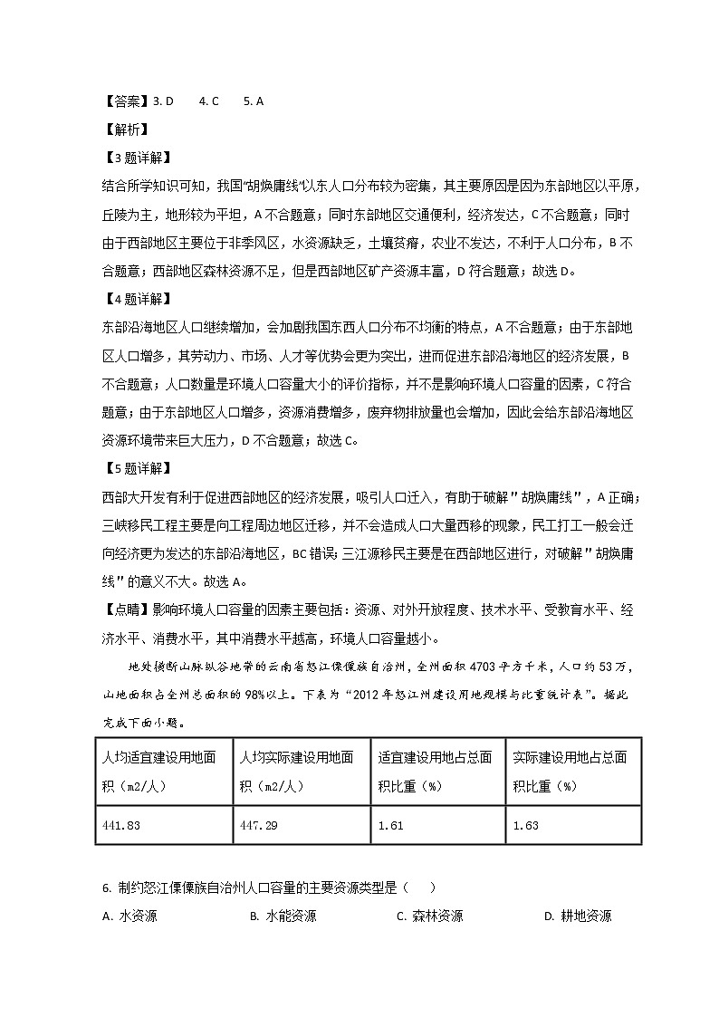 山东省淄博市临淄中学2022-2023学年高一地理下学期3月月考试题（Word版附解析）03