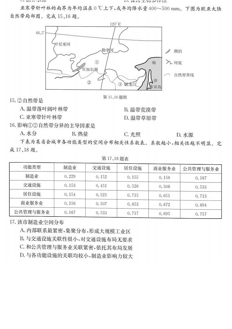浙江省浙里卷天下百校联考2022-2023学年高三下学期3月测试（二模）+地理+图片版含解析03
