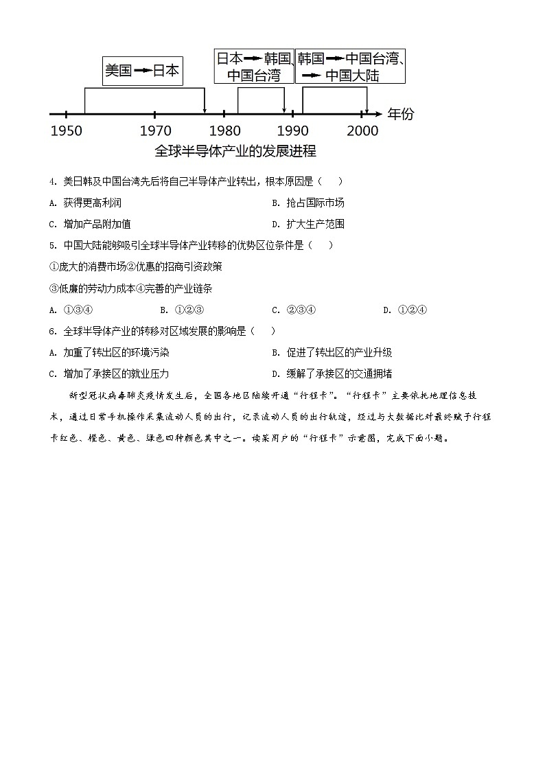 2022遂宁高二下学期期末考试地理含解析02