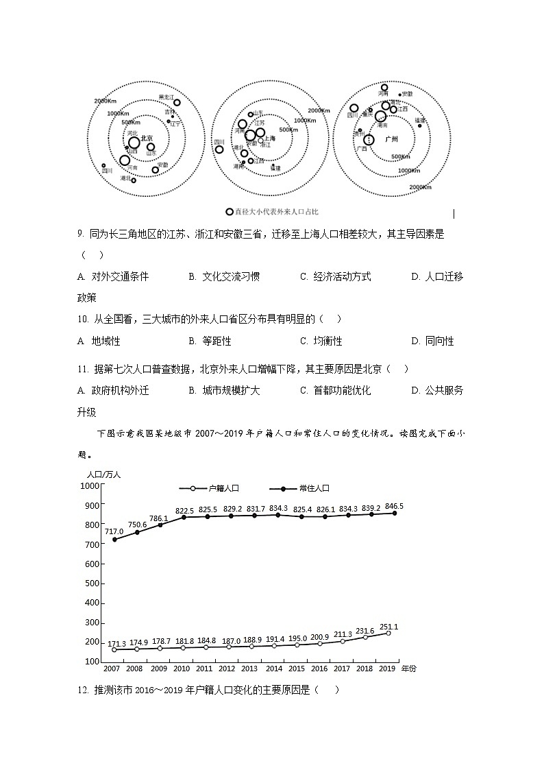 甘肃省张掖市某重点校2022-2023学年高一地理下学期3月月考试题（Word版附答案）第3页