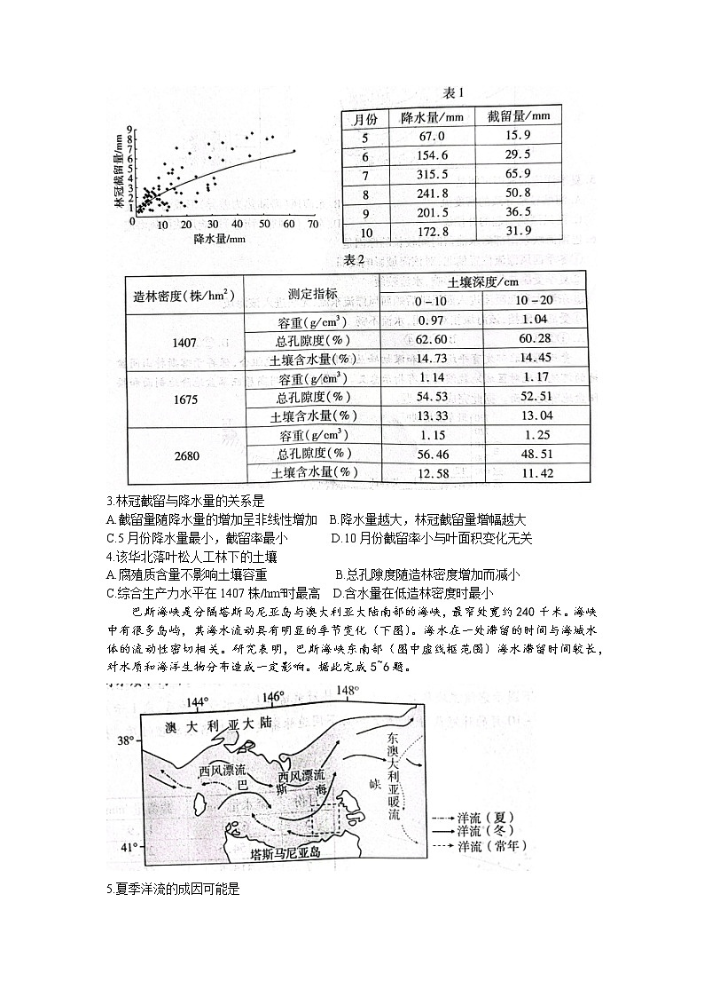 2023山东省高三下学期3月新高考联合质量测评试题地理含答案第2页