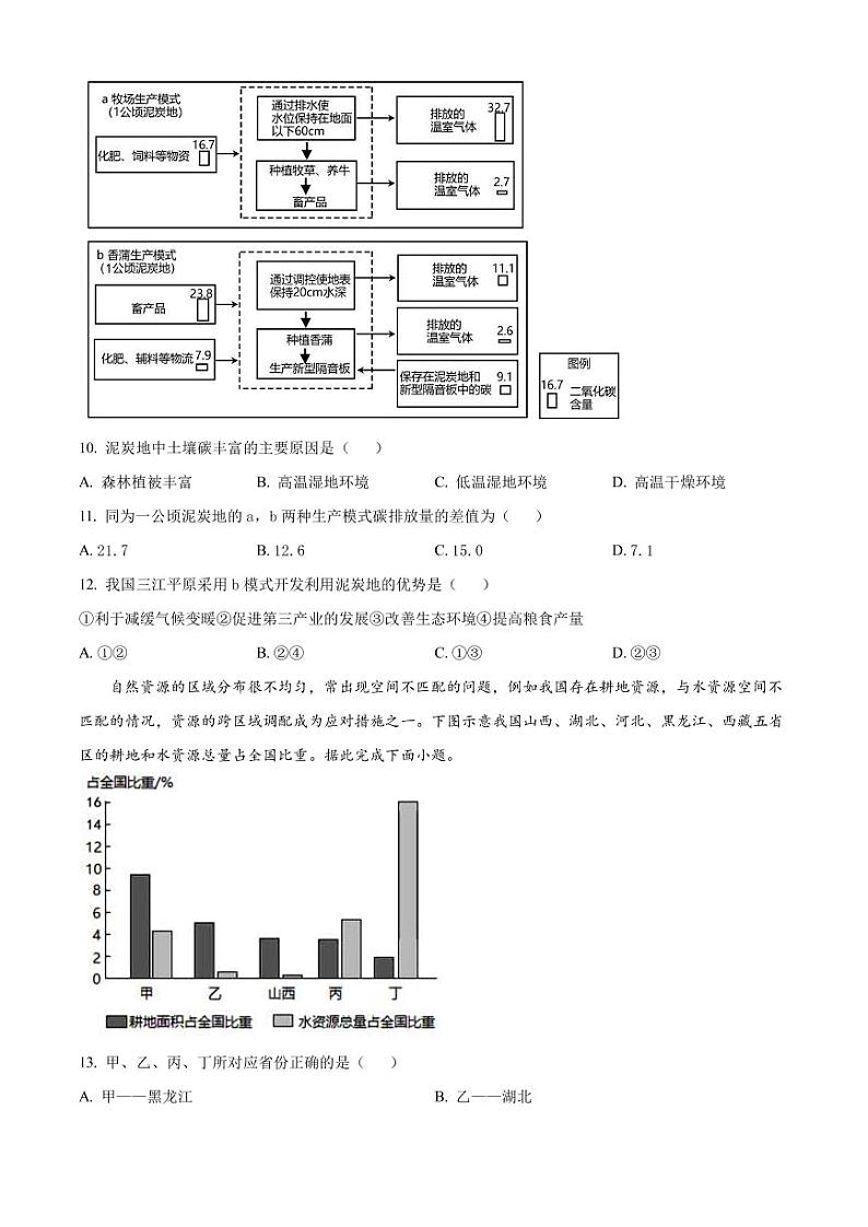 2022-2023学年重庆南开中学高三下学期模拟考试地理试题（PDF版）03