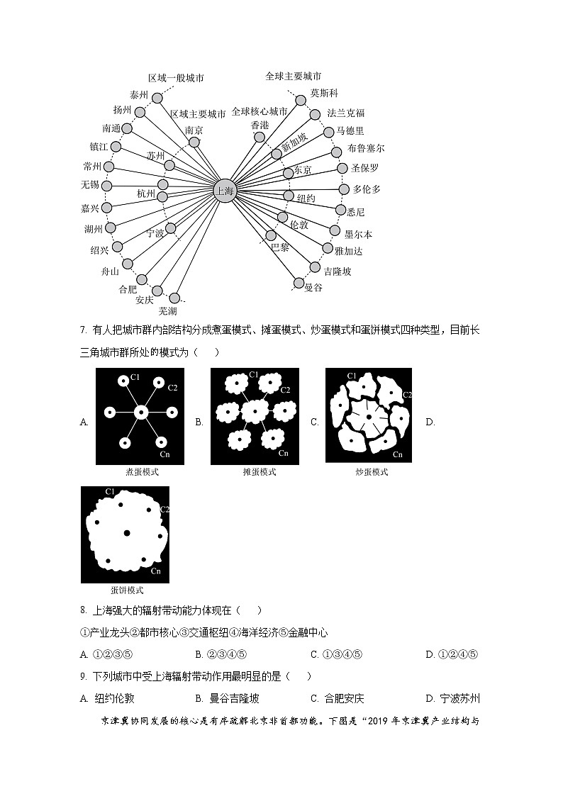 安徽省庐巢七校2022-2023学年高二地理下学期3月期中联考试题（Word版附答案）03