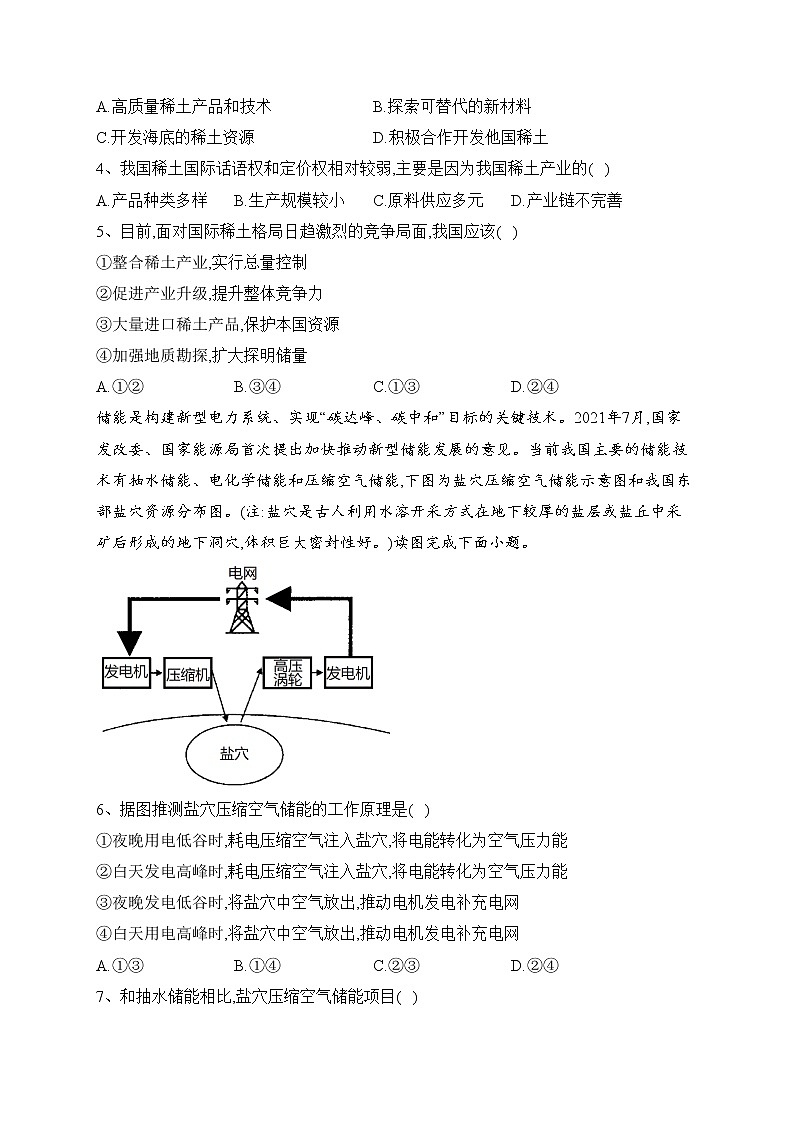 湖南省邵阳邵东市重点中学2021-2022学年高二下学期期中考试地理试卷（含答案）02