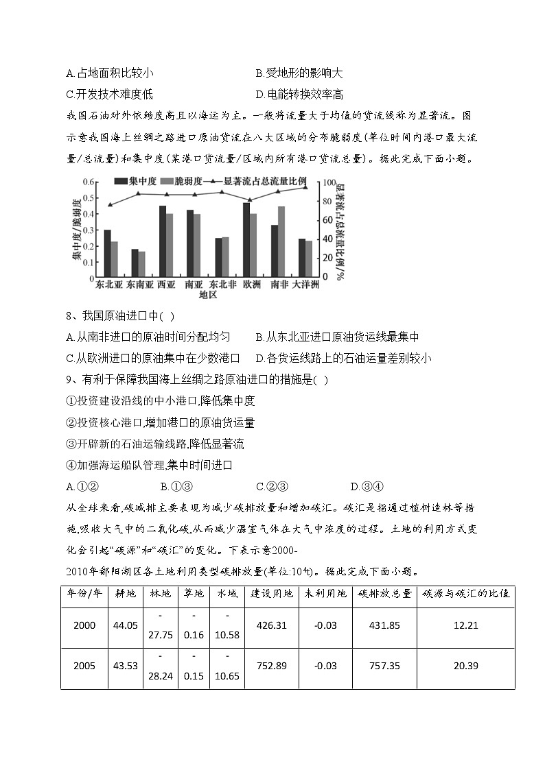 湖南省邵阳邵东市重点中学2021-2022学年高二下学期期中考试地理试卷（含答案）03