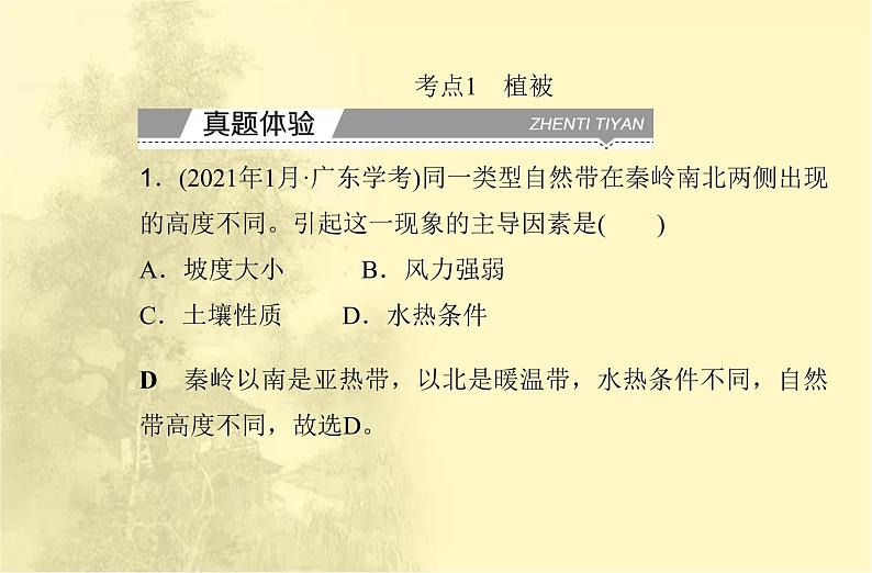 高中地理学业水平合格性考试专题五植被与土壤课件第3页