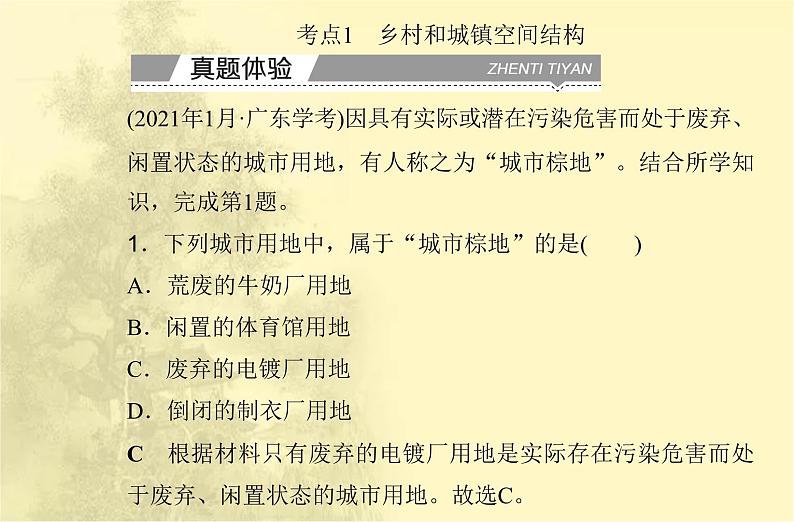 高中地理学业水平合格性考试专题八乡村和城镇课件第3页