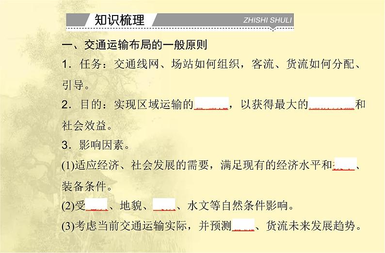 高中地理学业水平合格性考试专题十交通运输布局与区域发展课件05