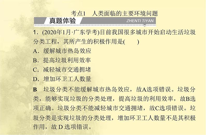 高中地理学业水平合格性考试专题十一环境与发展课件04