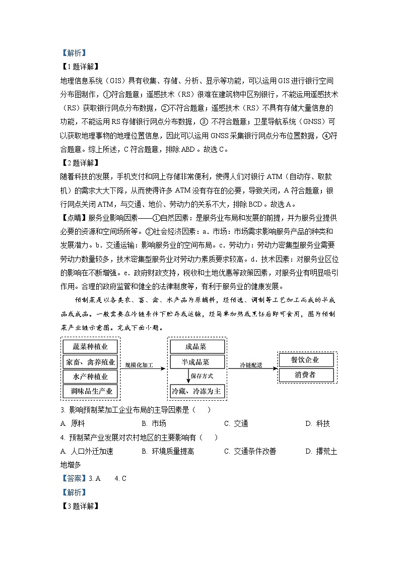 浙江省杭州市2022-2023学年高三地理下学期教学质量检测（二模）（Word版附解析）第2页