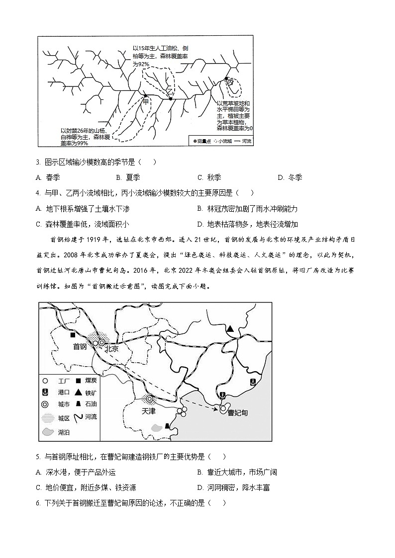 江苏省连云港市灌南县第二中学2022-2023学年高二下学期第一次阶段性检测地理试题（原卷版）第2页