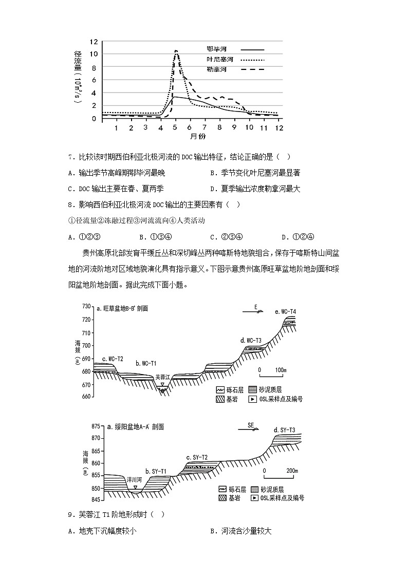 2022-2023学年山东省德州市高考三模地理试卷（含解析）03