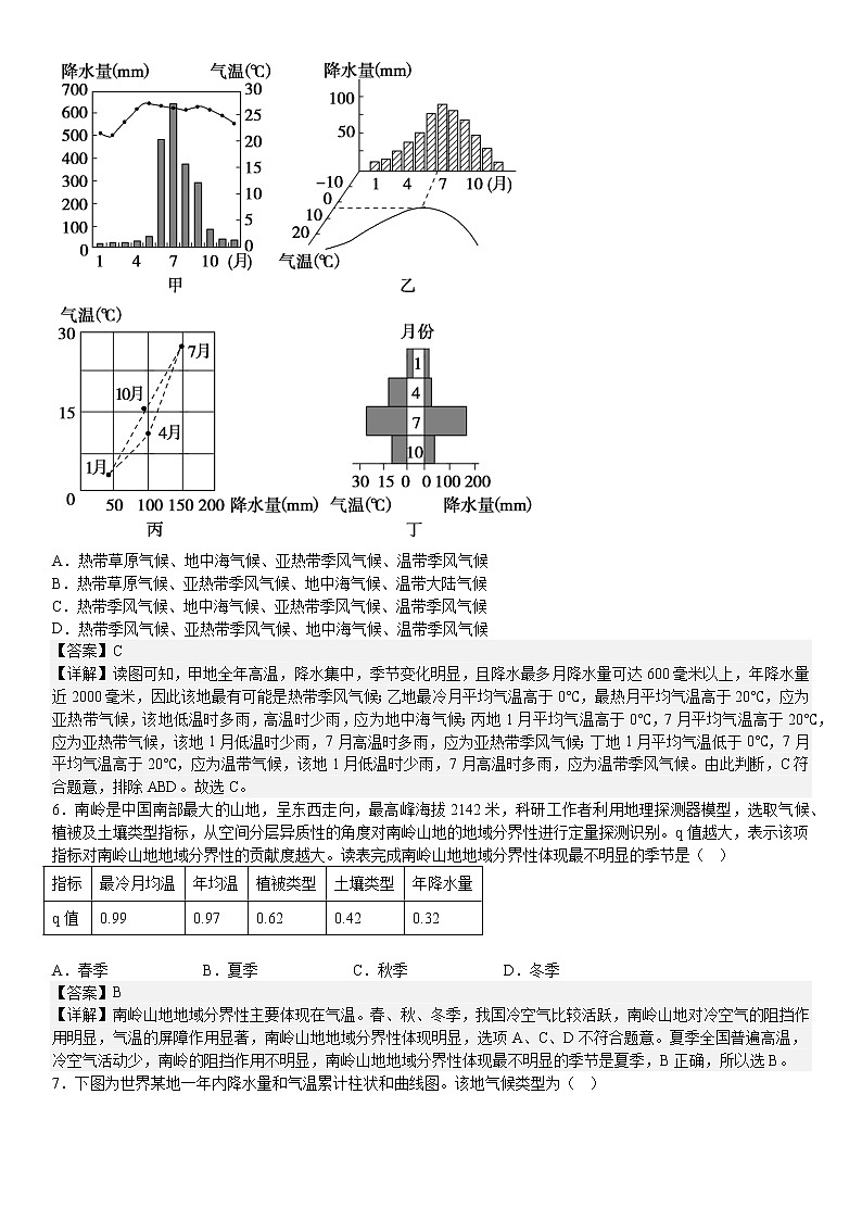 人教版选择性必修一第三章大气运动第三节气压带风带与气候第3页