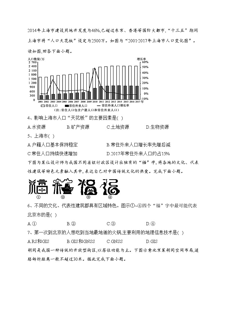 辽宁省沈阳市重点高中2021-2022学年高一下学期4月联考地理试卷（含答案）第2页