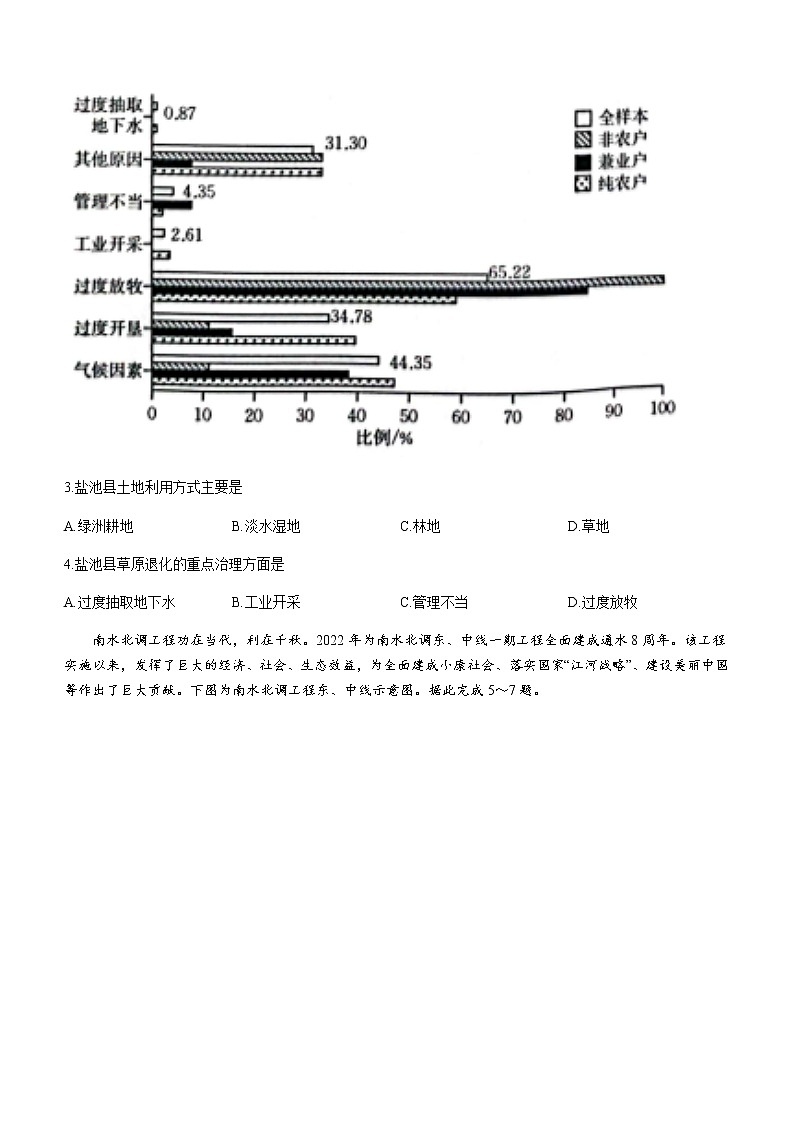 2022-2023学年陕西省商洛市高二上学期期末考试地理试题含答案02