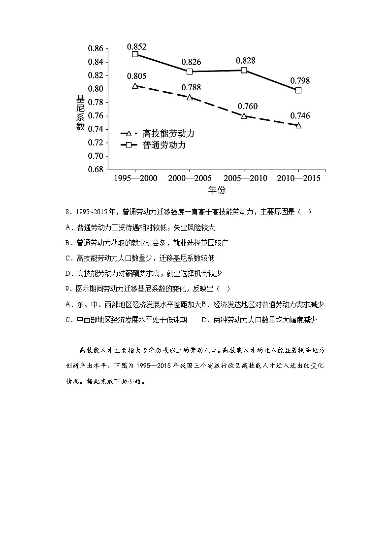 2023届广东省广州市高考一模地理试题（含答案）03