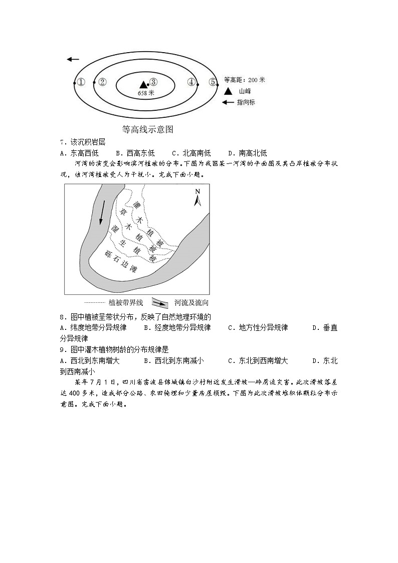 浙江省宁波市三锋教研联盟2022-2023学年高二地理下学期期中联考试题（Word版附答案）03