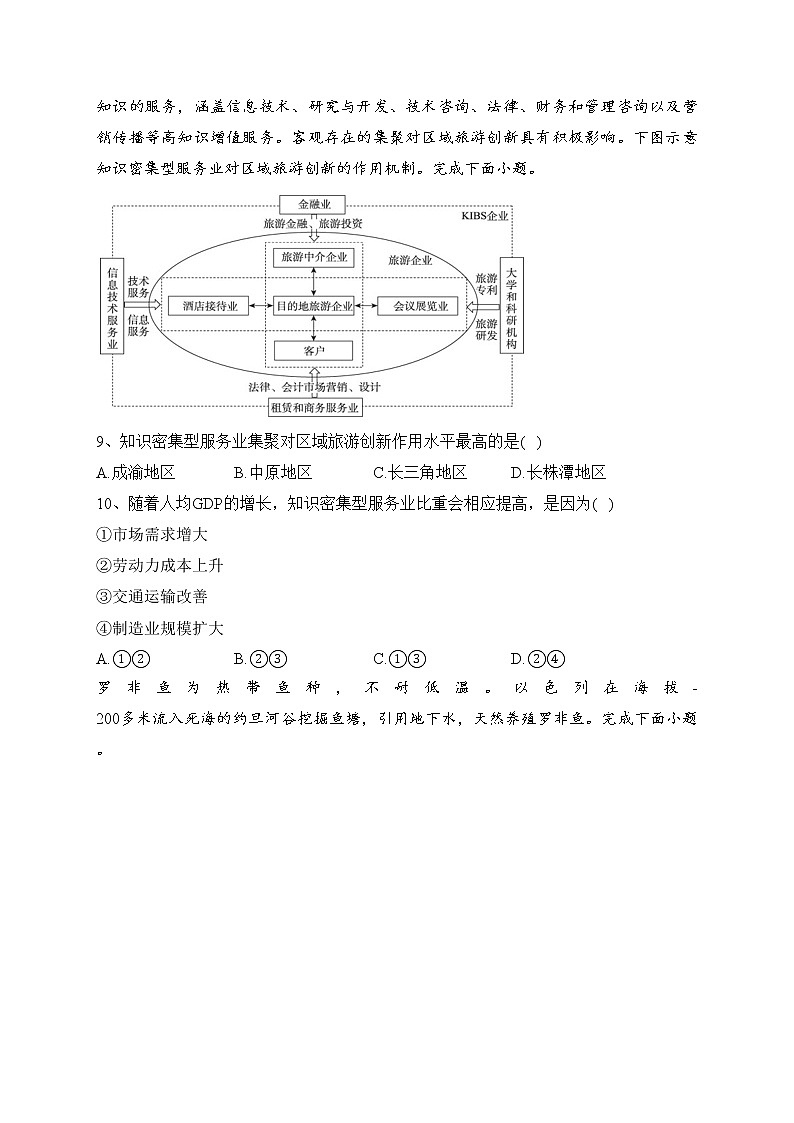 浙江省丽水、湖州、衢州三地市2023届高三下学期4月教学质量检测（二模）地理试卷（含答案）03