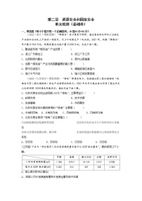 第二章  资源安全和国家安全（基础卷）- 2022-2023学年高二地理单元复习（人教版2019选择性必修3）