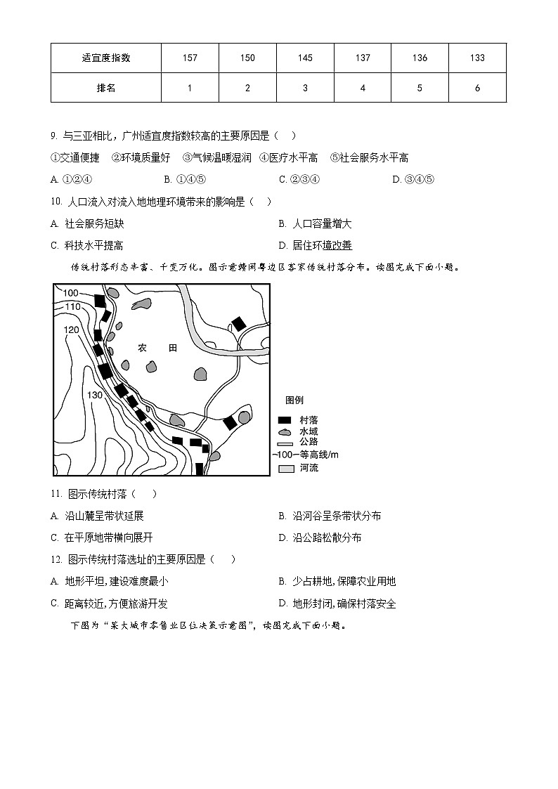 2023马鞍山红星中学高一下学期期中地理试题含解析03